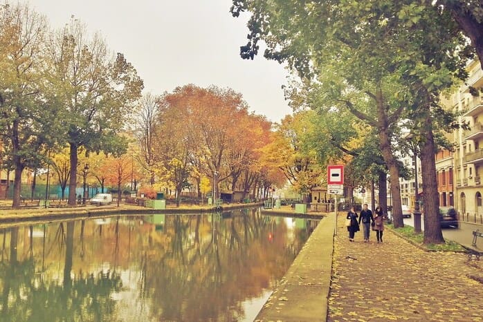 canal saint martin automne